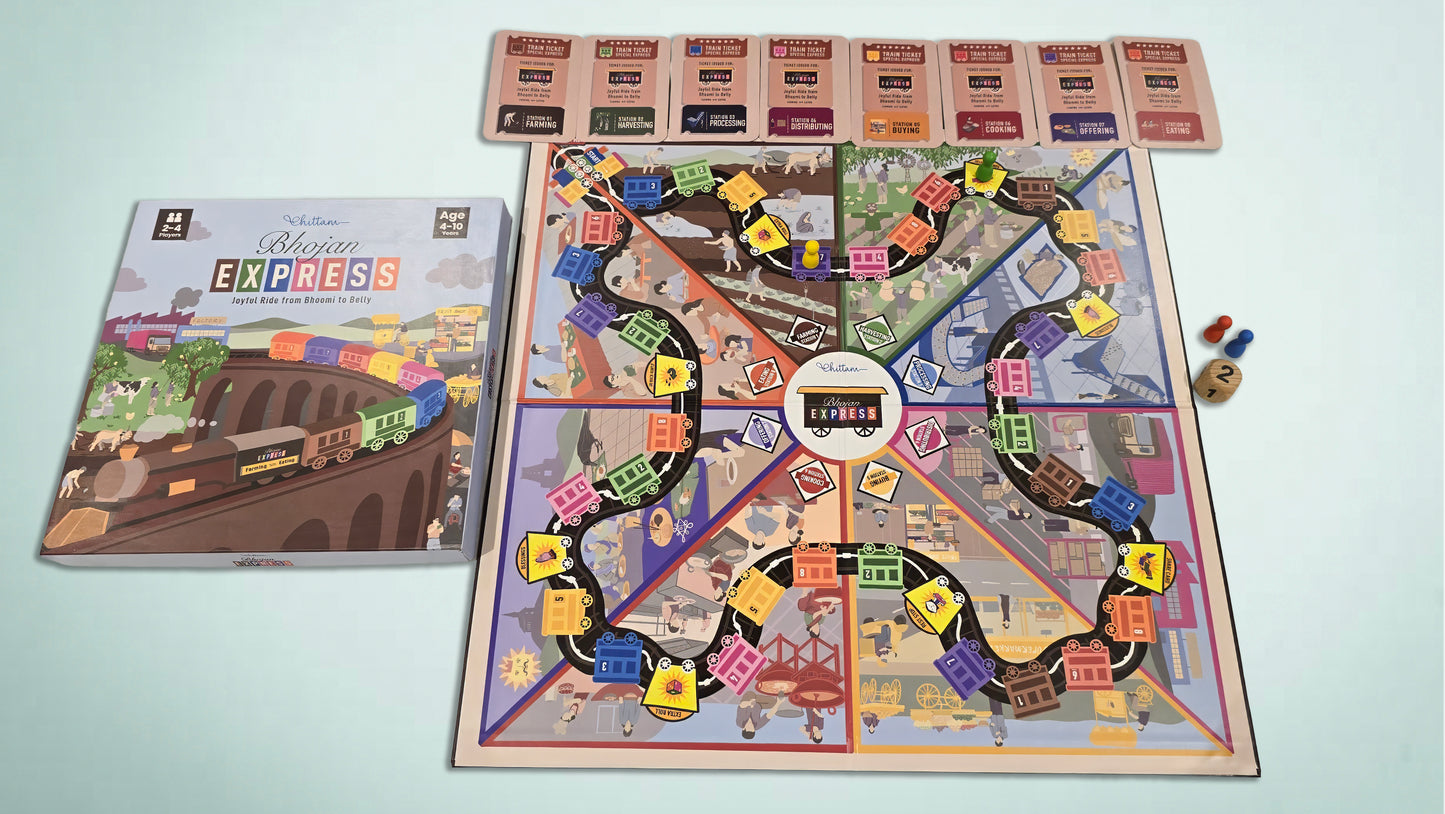 Bhojan Express by Chittam| Food Journey Board Game for Kids | Ages 4–10