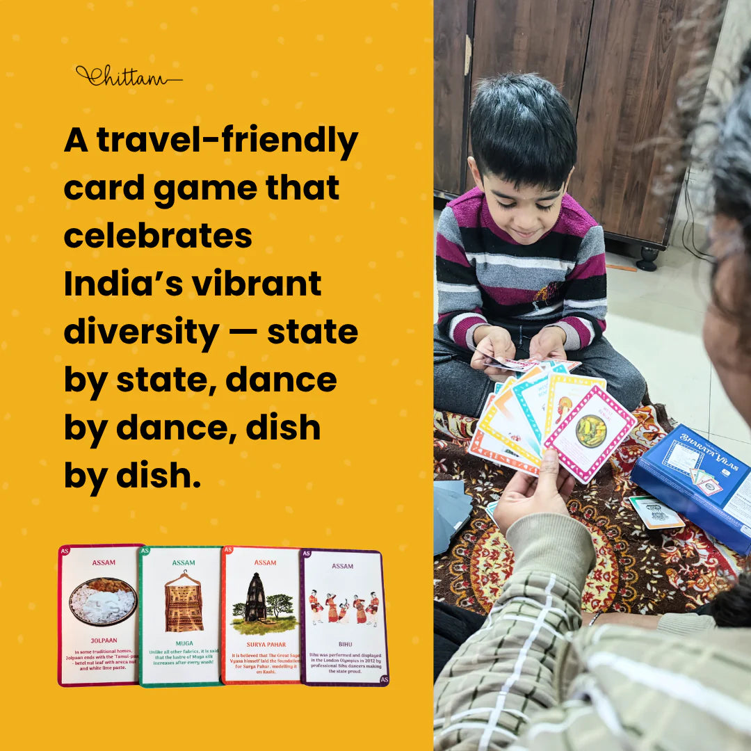 Bharata Vilas Mini by Chittam | Indian Culture Card Game for Kids | Ages 8+