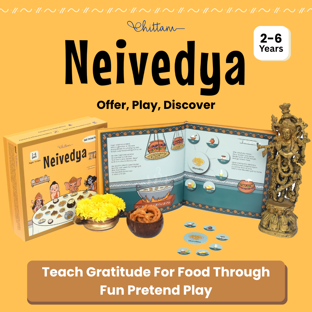 Neivedya by Chittam | Pretend Play Food Activity Kit for Kids | Ages 2–6