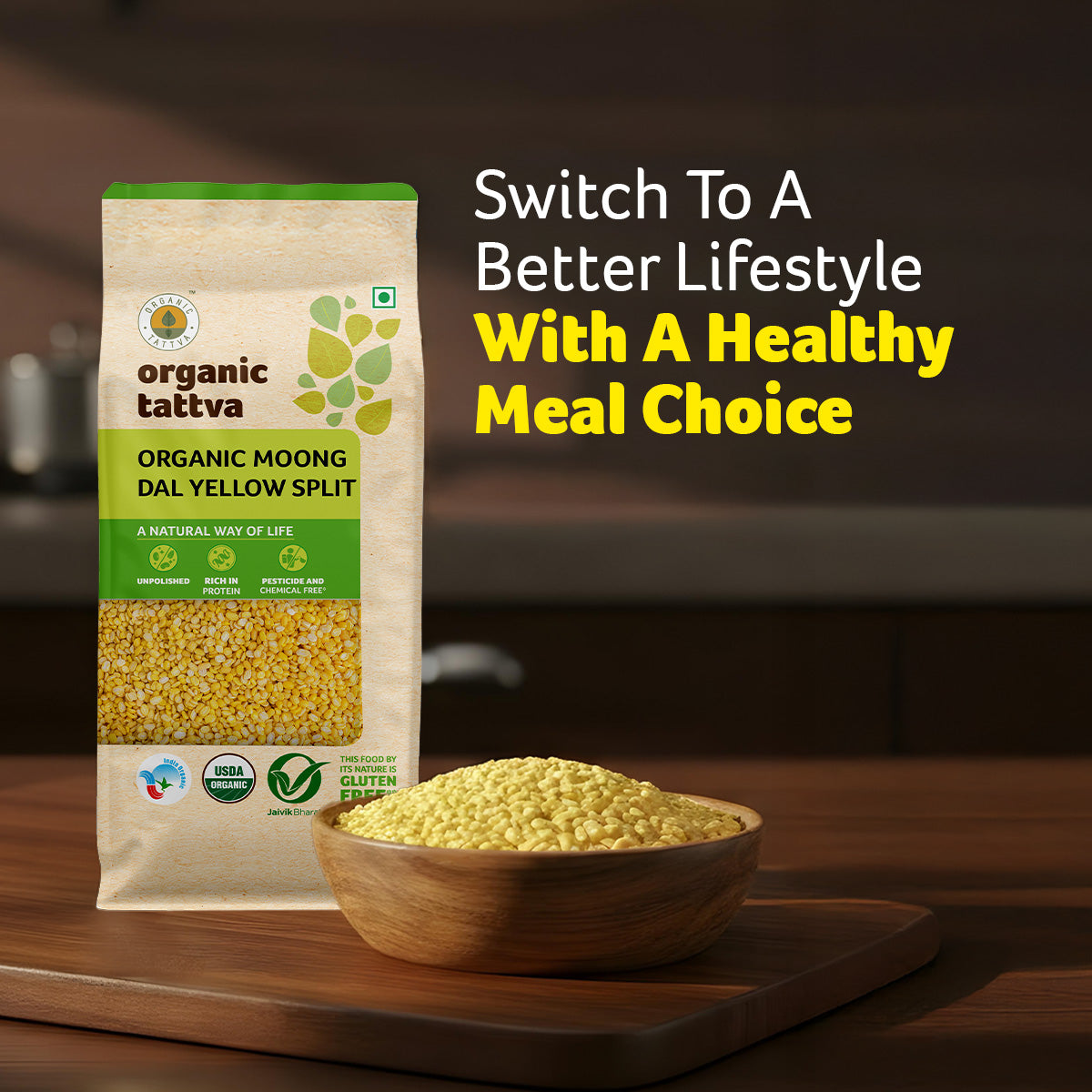Organic Tattva Organic Moong Dal Yellow Split