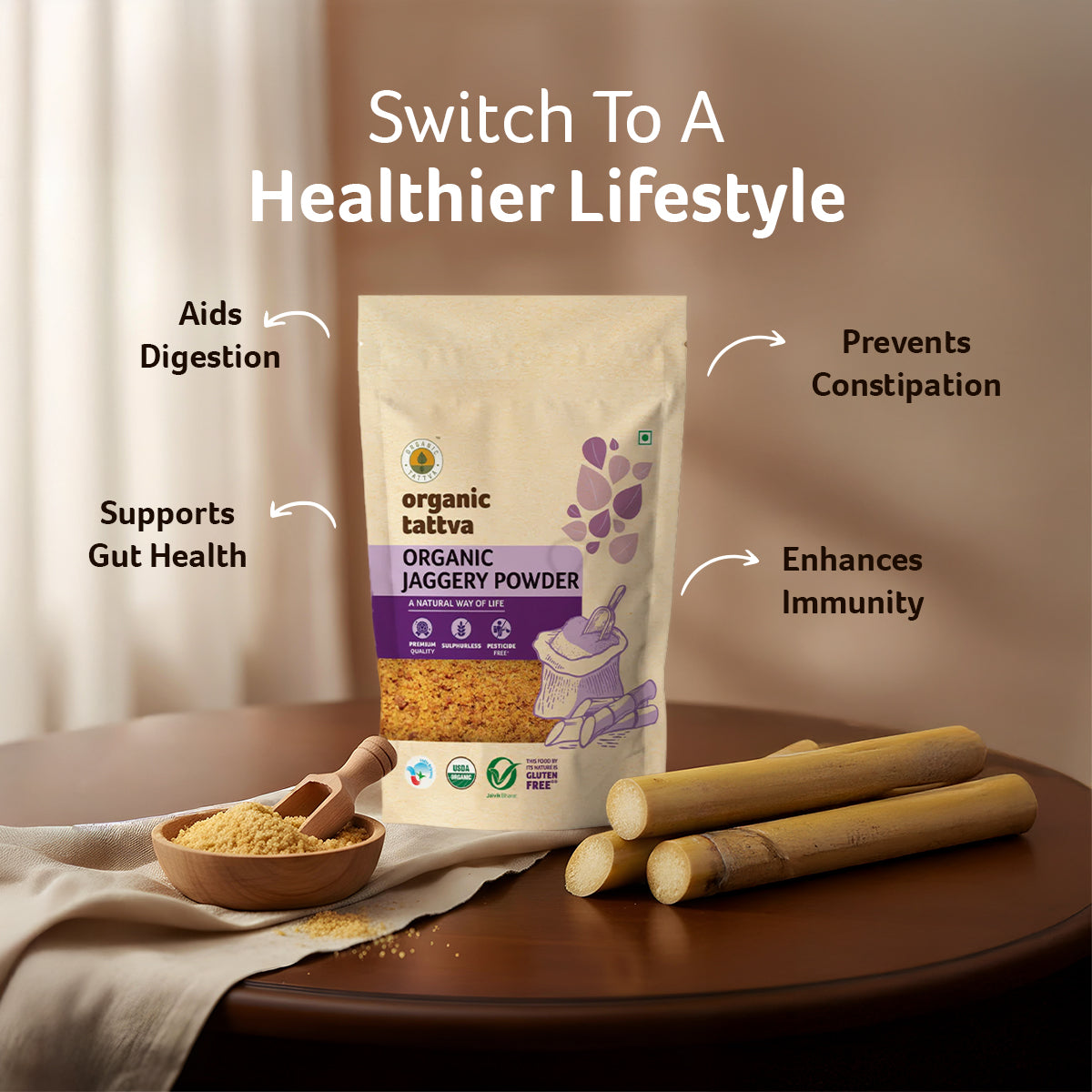 Organic Tattva Organic Jaggery Powder