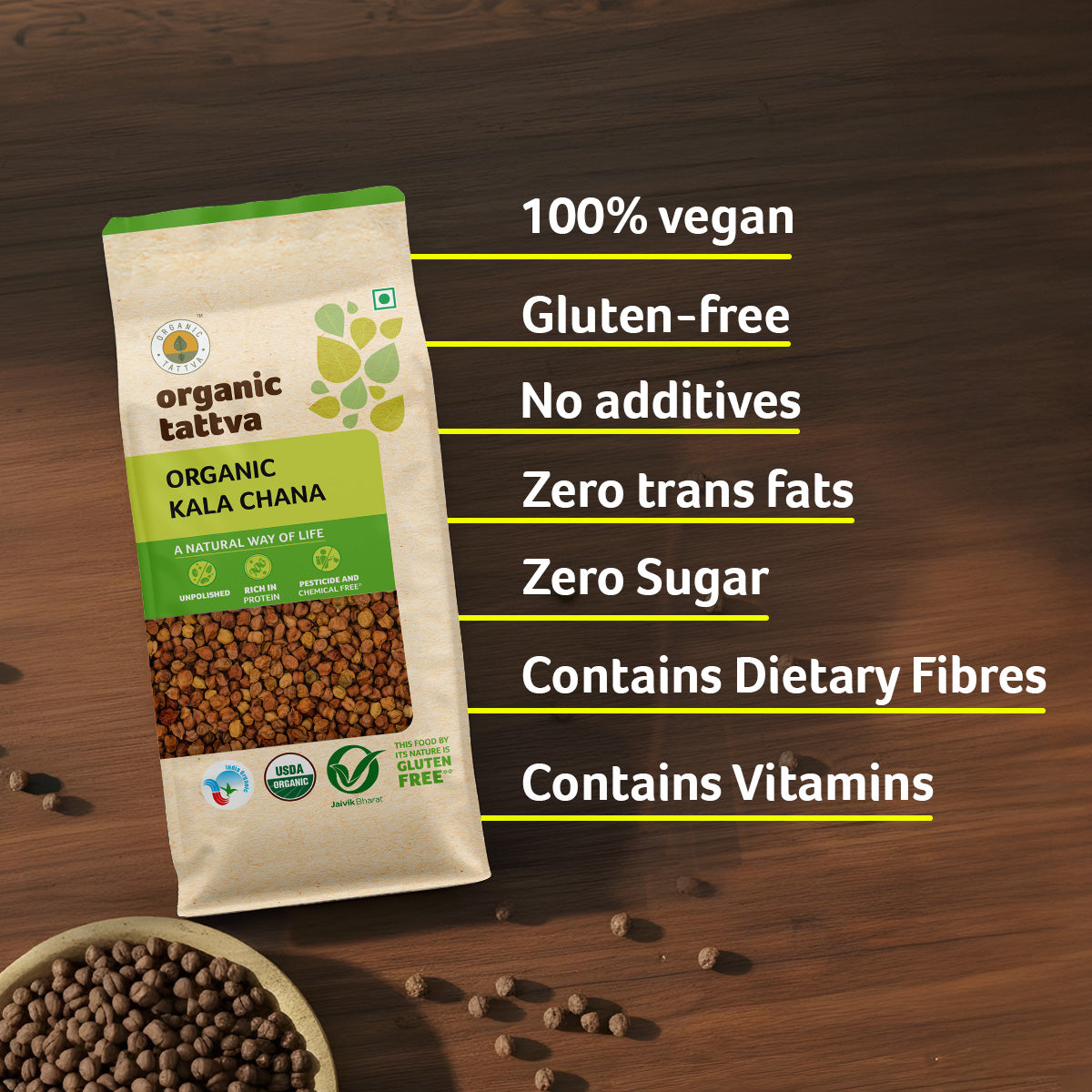 Organic Tattva Organic Kala Chana