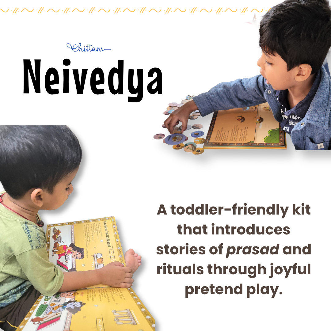 Neivedya by Chittam | Pretend Play Food Activity Kit for Kids | Ages 2–6