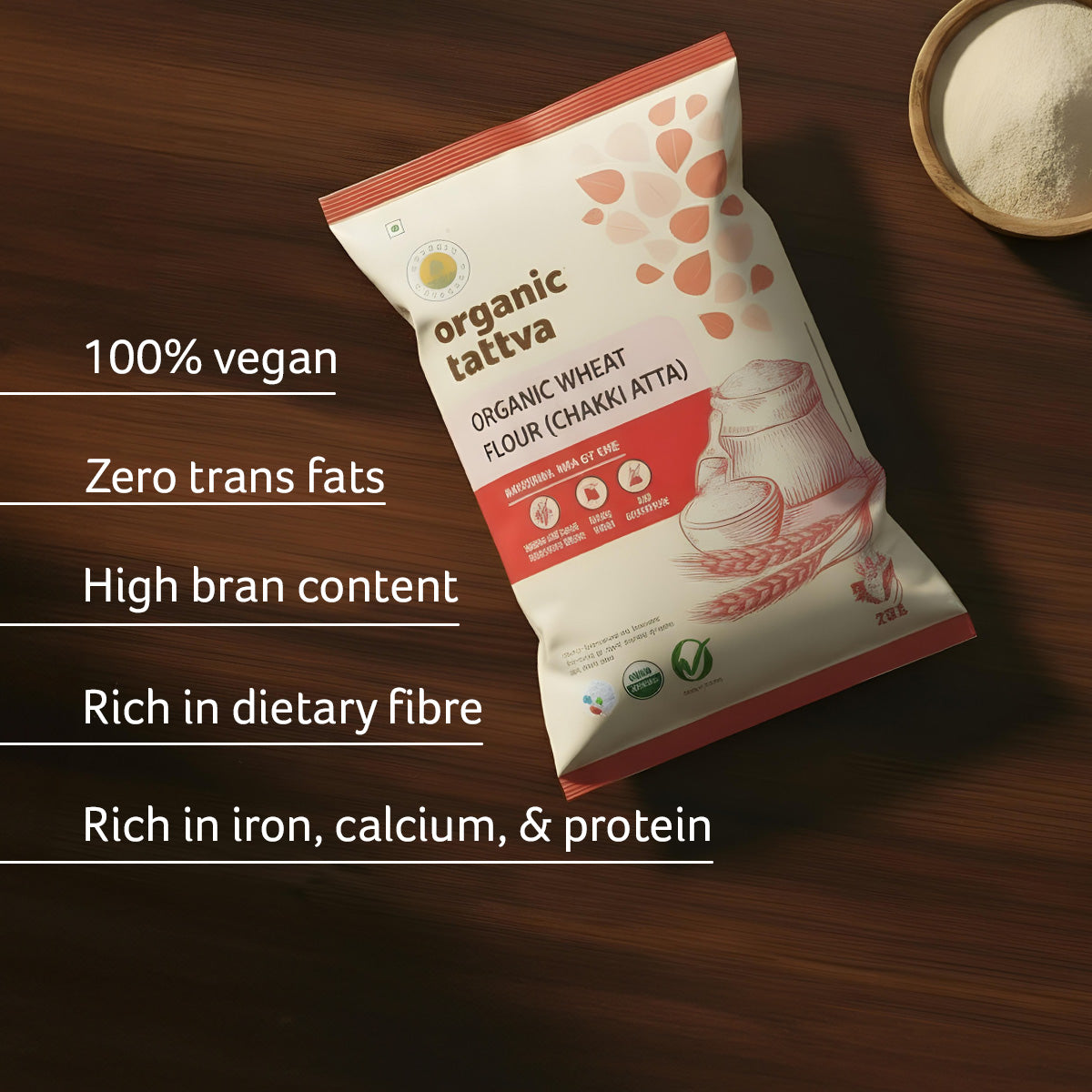 Organic Tattva Organic Whole Wheat Flour (Chakki Atta)