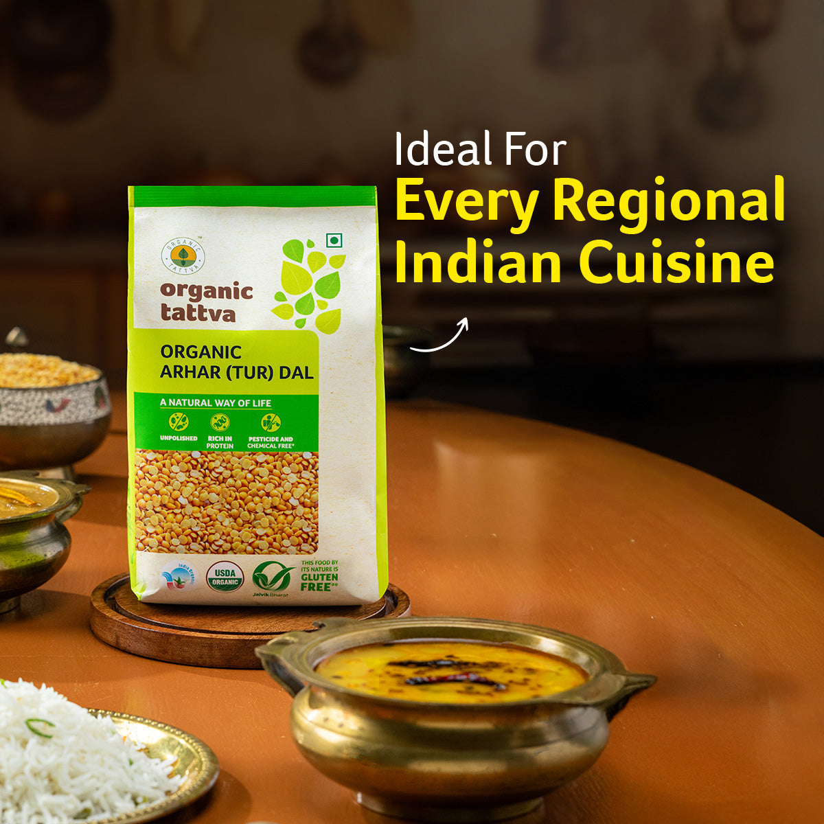 Organic Tattva Organic Arhar (Tur) Dal