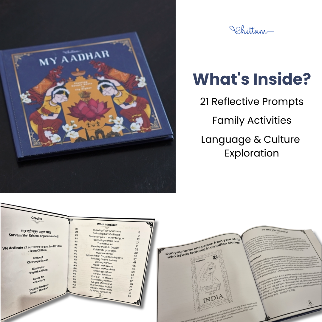 My Aadhar by Chittam| Indian Heritage & Family Roots Activity Book for Kids | Ages 8+