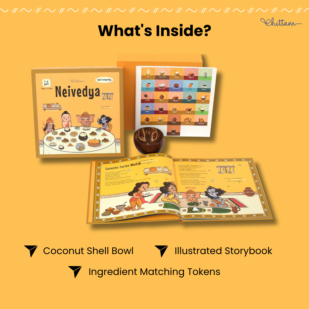 Neivedya by Chittam | Pretend Play Food Activity Kit for Kids | Ages 2–6