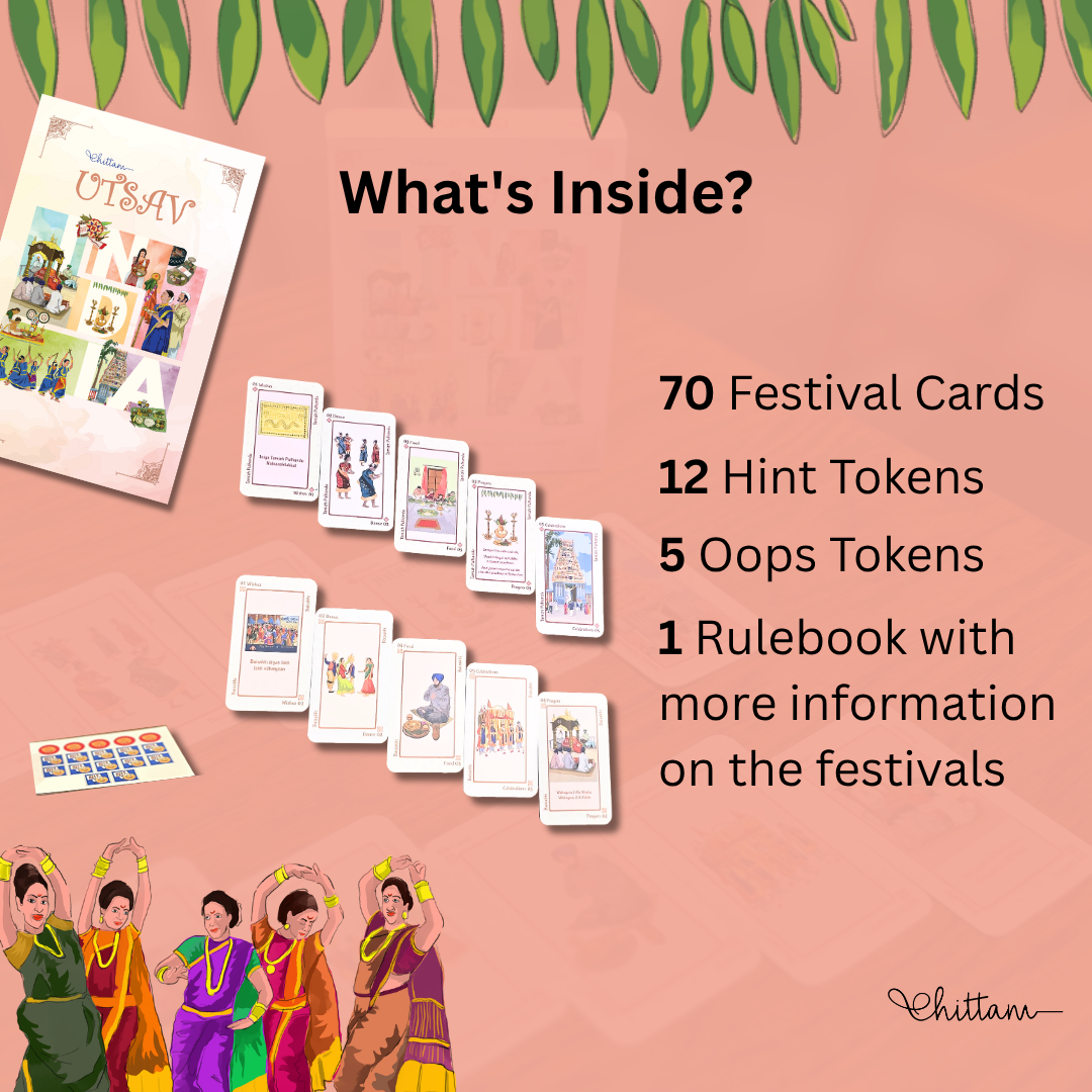 Utsav by Chittam| Indian Festivals Strategy Card Game | Ages 10+