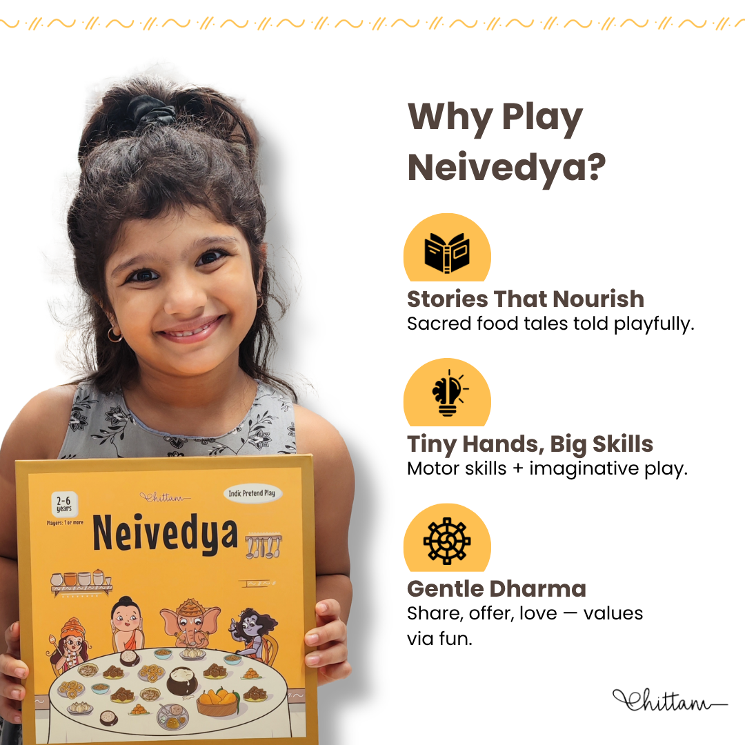 Neivedya by Chittam | Pretend Play Food Activity Kit for Kids | Ages 2–6