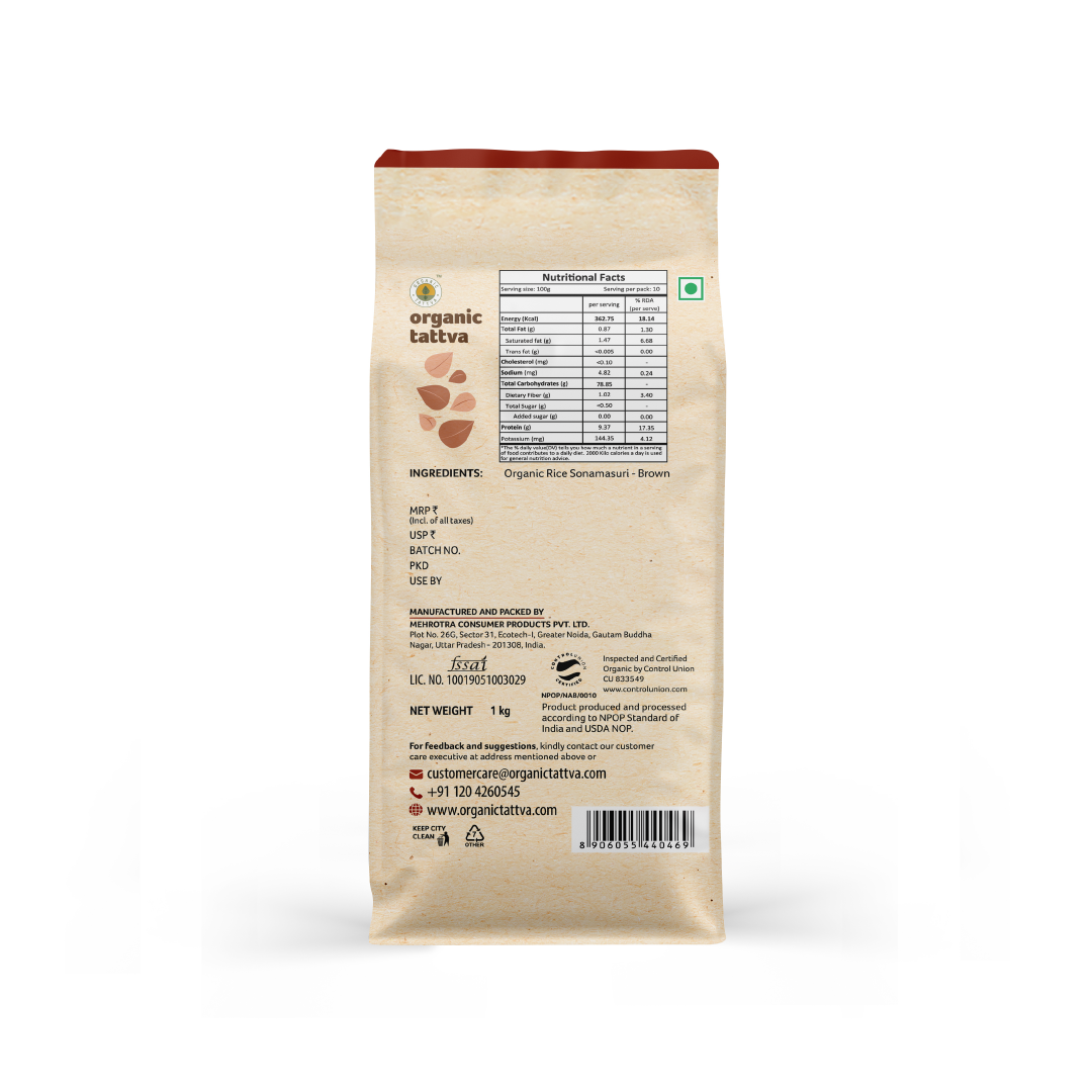 Organic Tattva Organic Sonamasuri Brown Rice