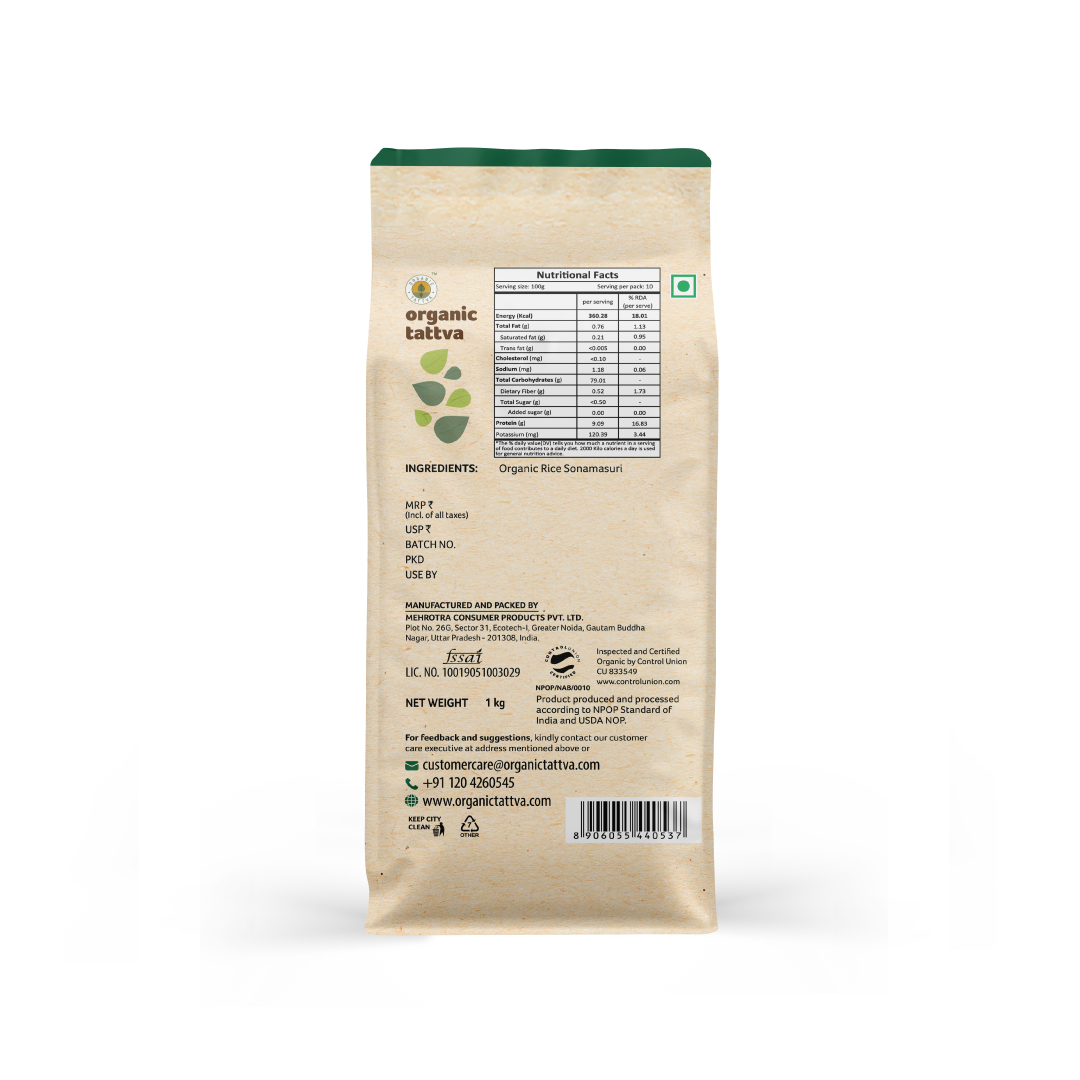 Organic Tattva Organic Sonamasuri Rice White