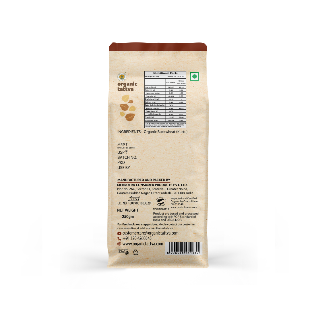 Organic Tattva Organic Buckwheat (Kuttu) Flour