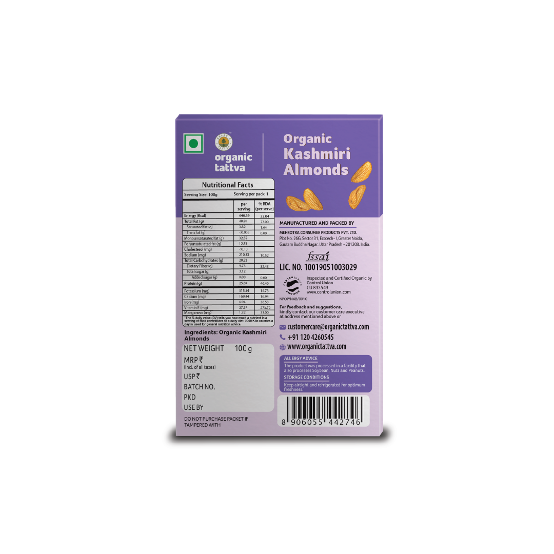 Organic Tattva Organic Kashmiri Almonds