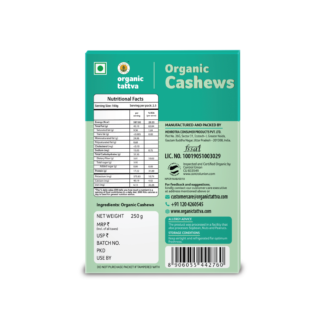 Organic Tattva Organic Cashews