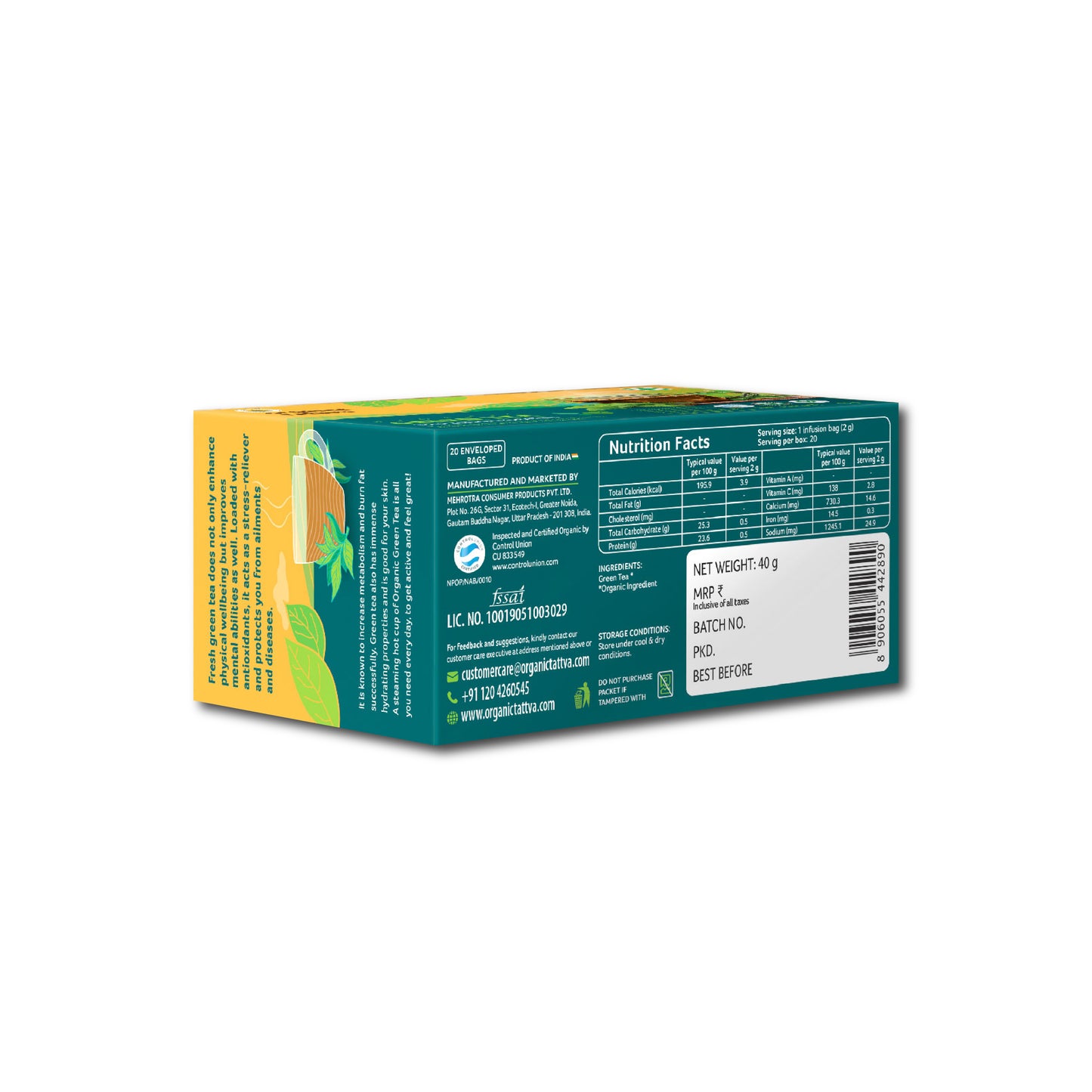 Organic tattva Organic Green Tea (20 teabags)