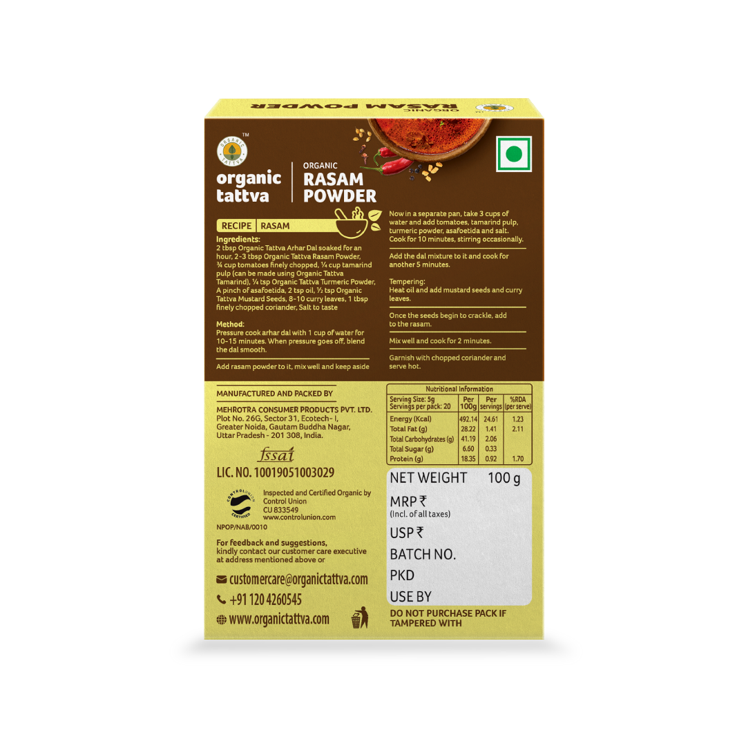 Organic Tattva Organic Rasam Powder