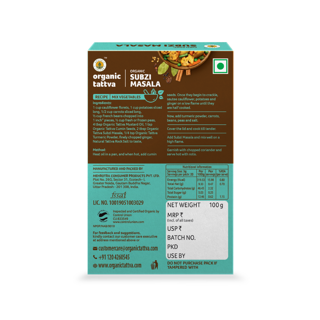 Organic Tattva Organic Subzi Masala