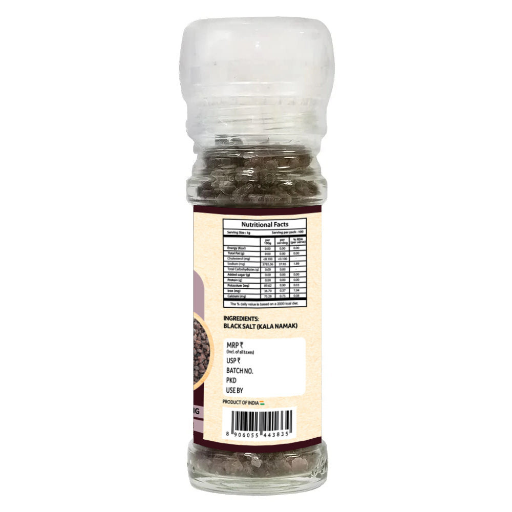 Organic Tattva NATURAL TATTVA Black Salt Granules, Grinder