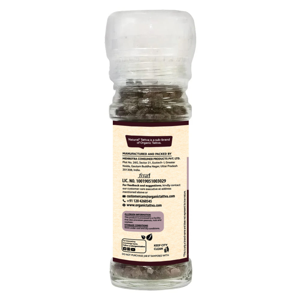 Organic Tattva NATURAL TATTVA Black Salt Granules, Grinder