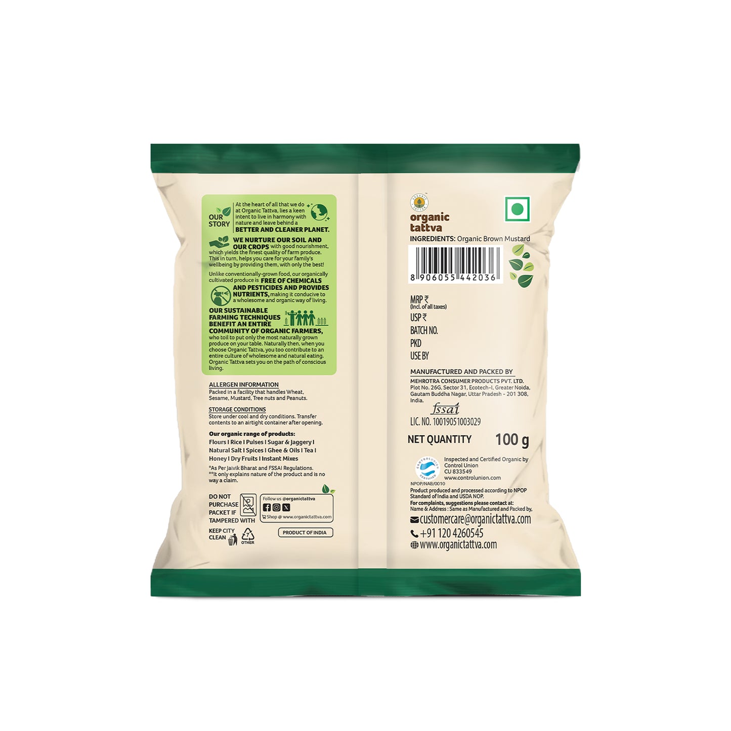 Organic Tattva Organic Brown Mustard (Rai)