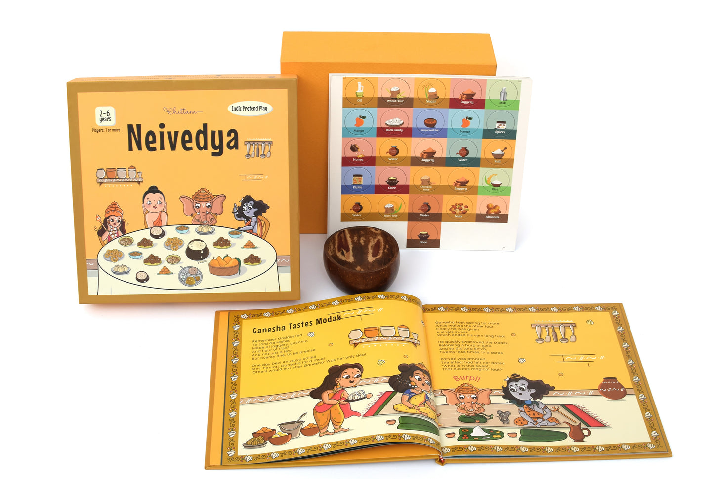 Neivedya by Chittam | Pretend Play Food Activity Kit for Kids | Ages 2–6