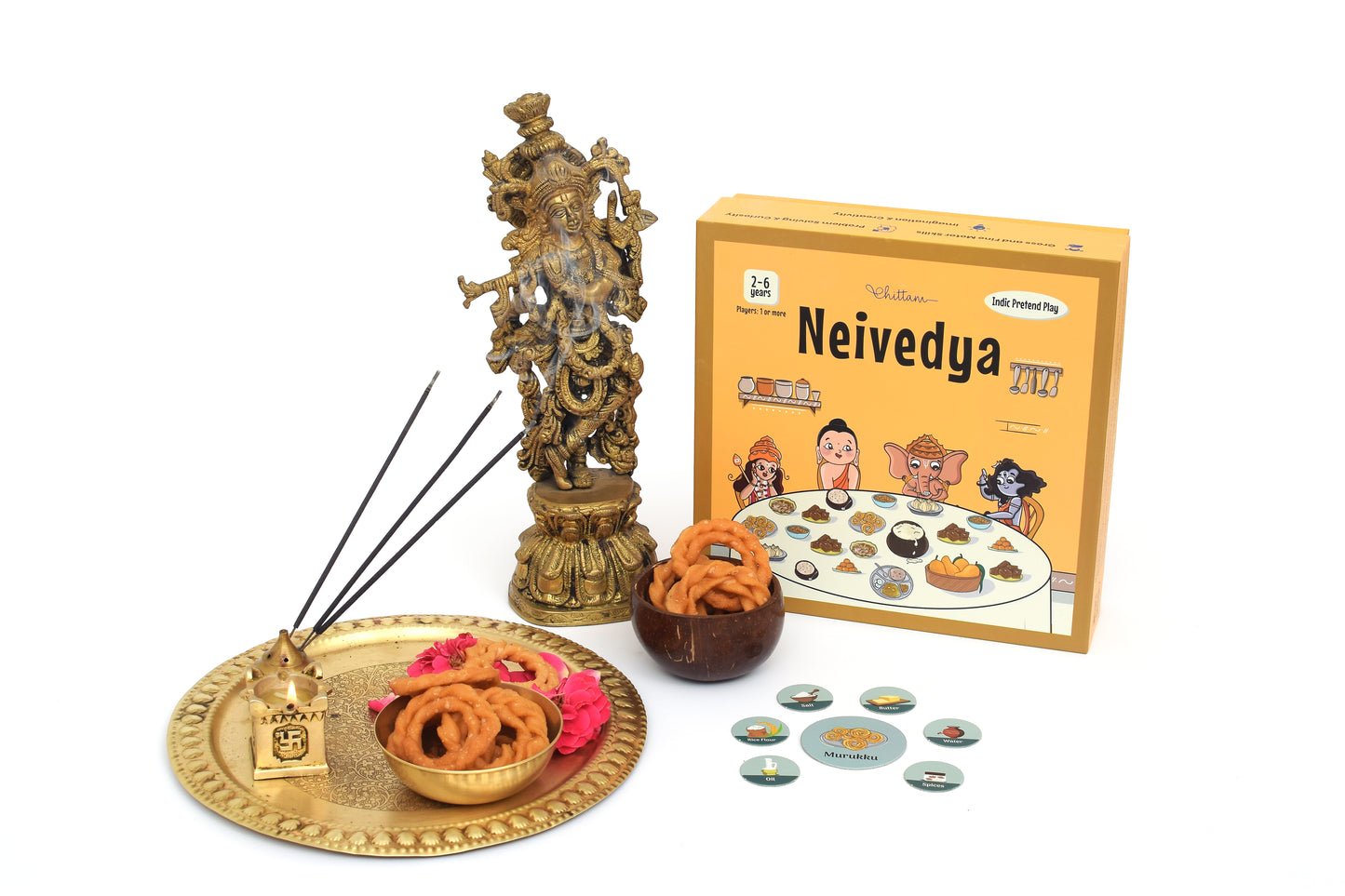 Neivedya by Chittam | Pretend Play Food Activity Kit for Kids | Ages 2–6