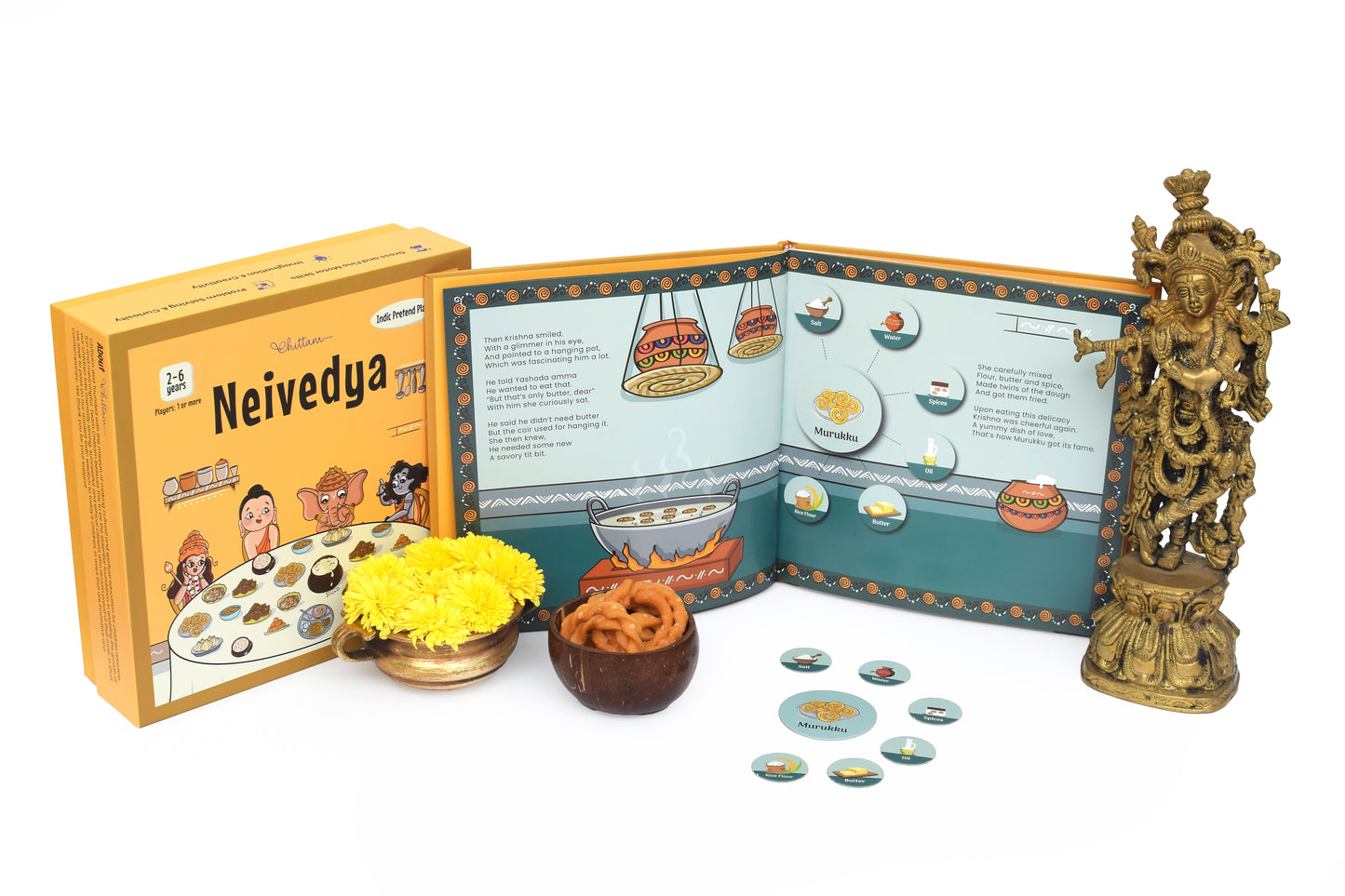 Neivedya by Chittam | Pretend Play Food Activity Kit for Kids | Ages 2–6