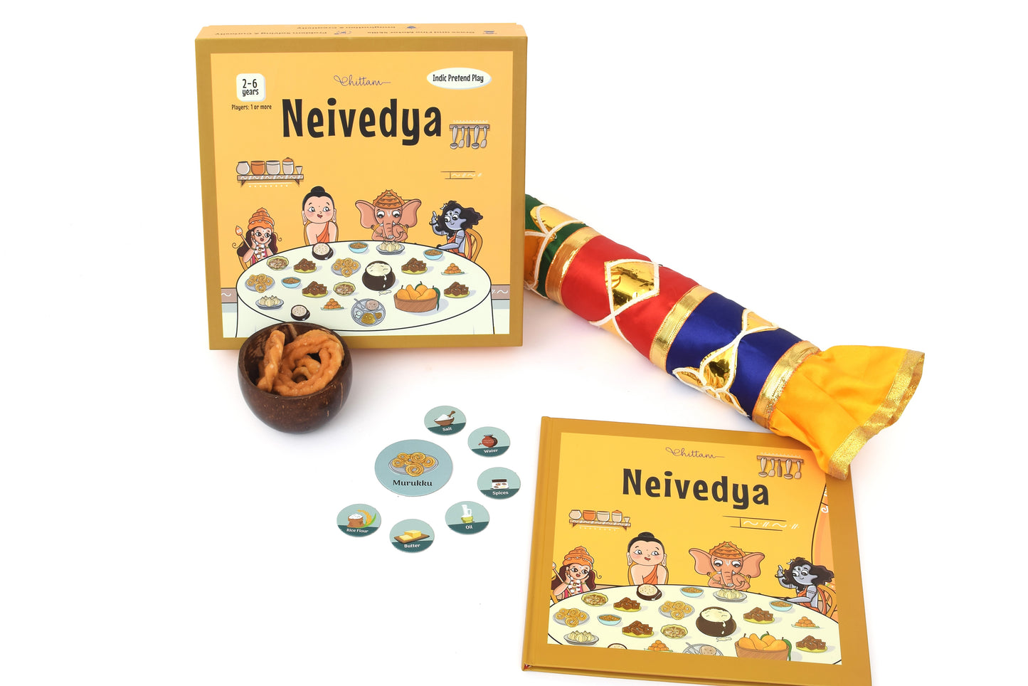 Neivedya by Chittam | Pretend Play Food Activity Kit for Kids | Ages 2–6