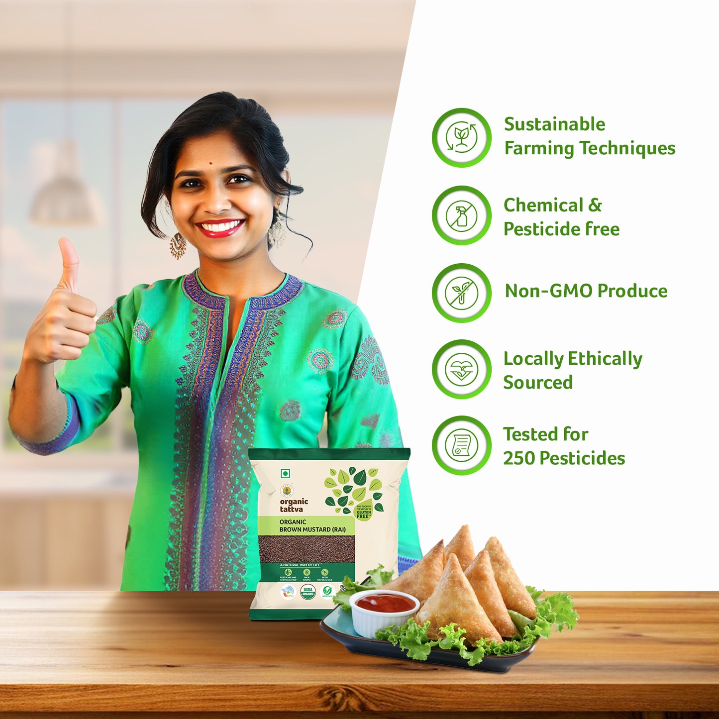 Organic Tattva Organic Brown Mustard (Rai)