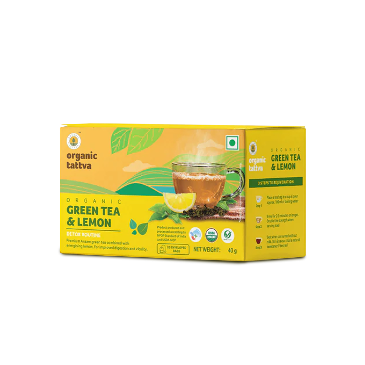 Organic Tattva Organic Green Tea & Lemon