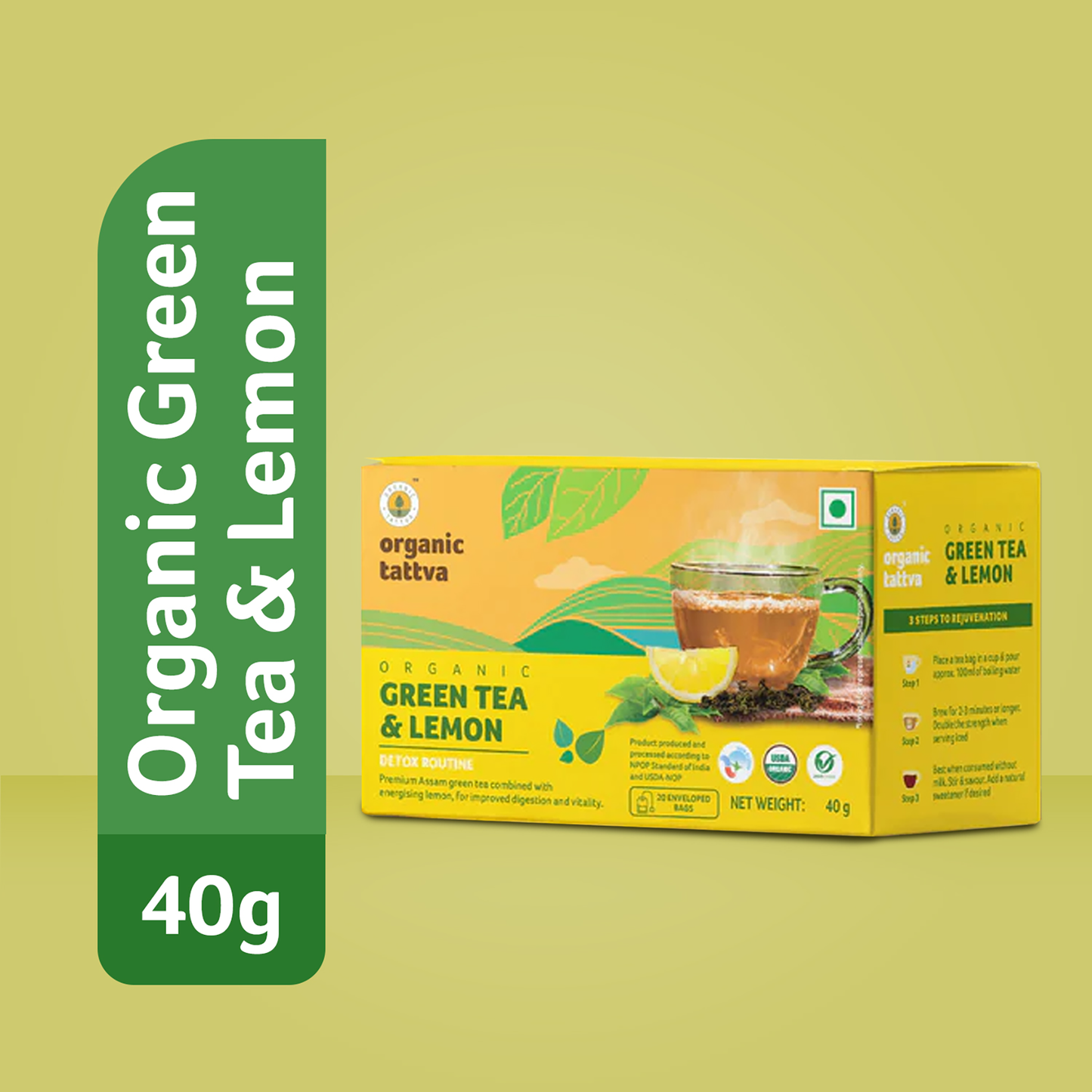 Organic Tattva Organic Green Tea & Lemon