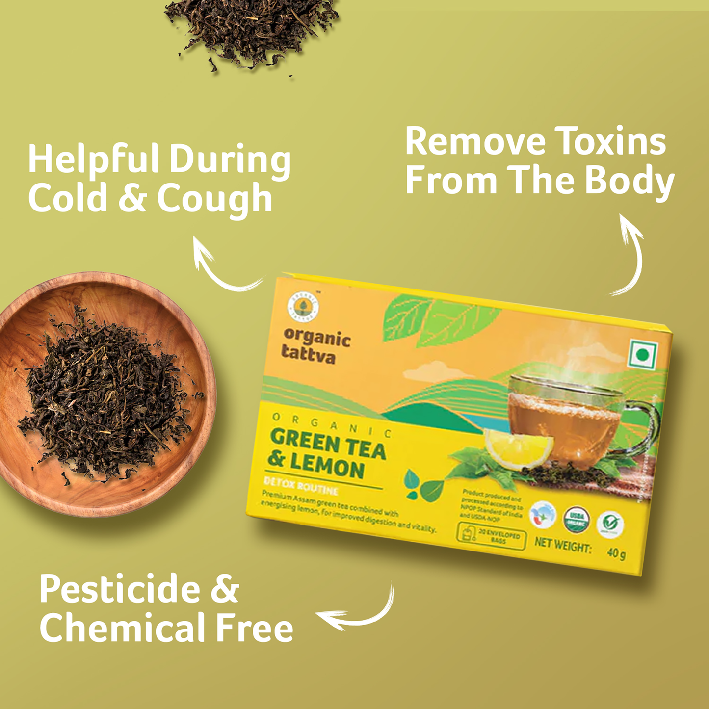 Organic Tattva Organic Green Tea & Lemon