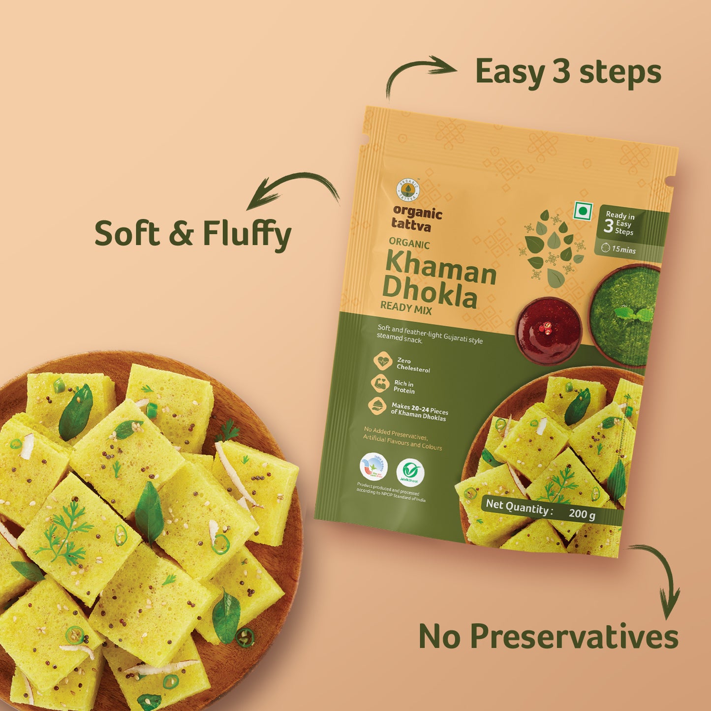 Organic Tattva Organic Khaman Dhokla Ready Mix