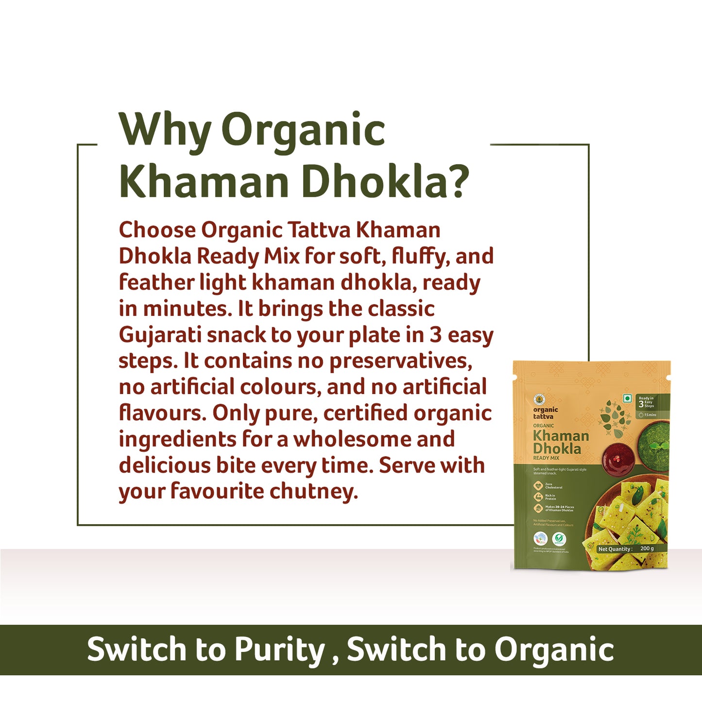 Organic Tattva Organic Khaman Dhokla Ready Mix