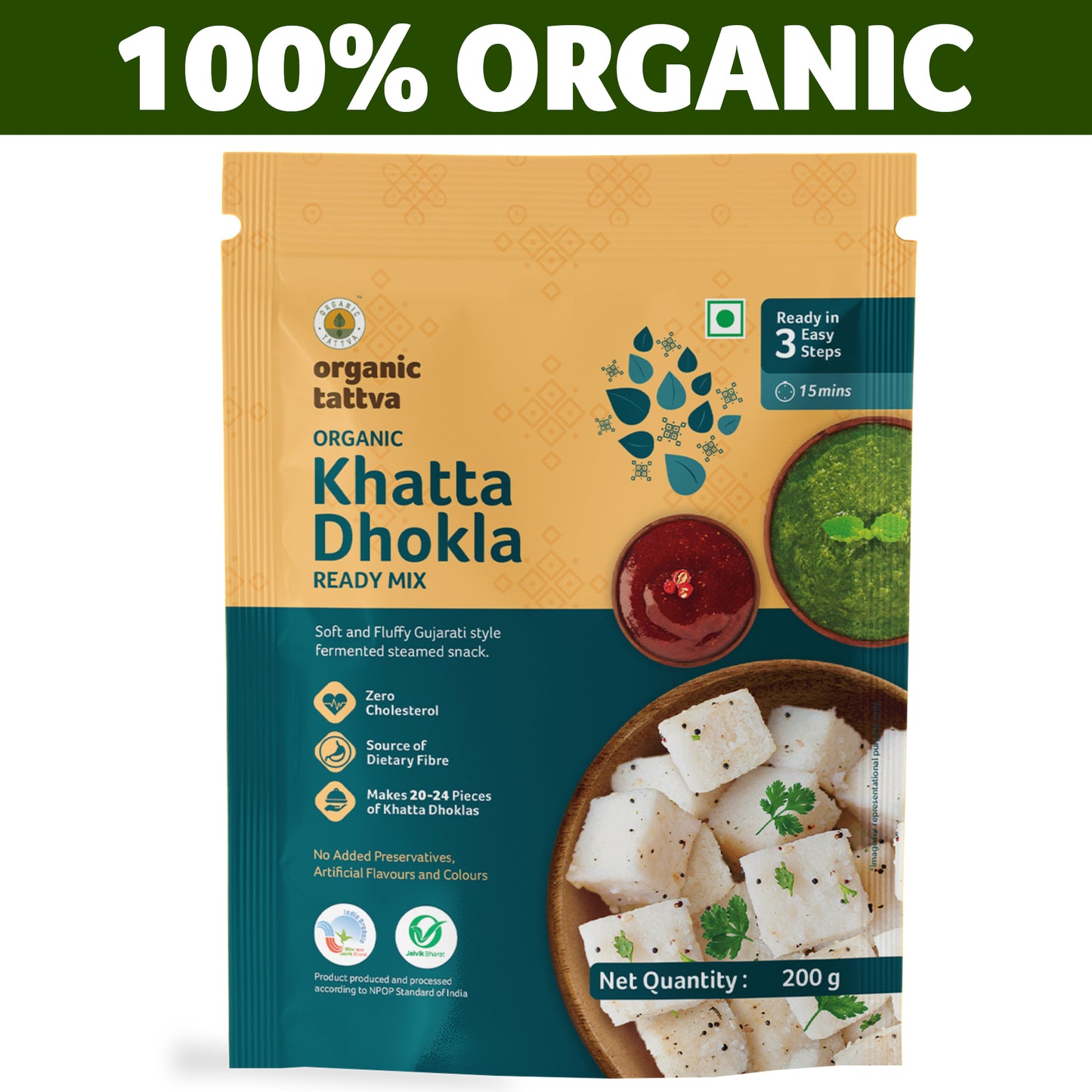Organic Tattva  Organic Khatta Dhokla Ready Mix
