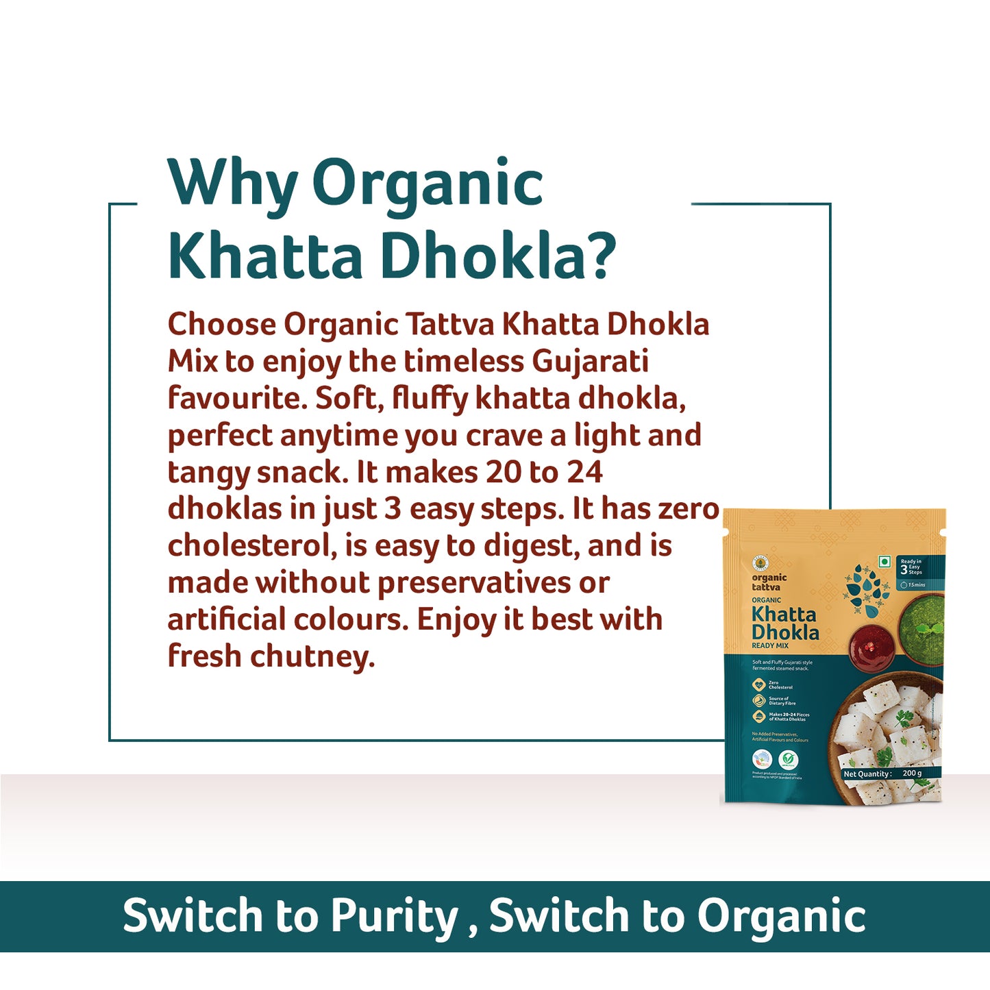 Organic Tattva  Organic Khatta Dhokla Ready Mix