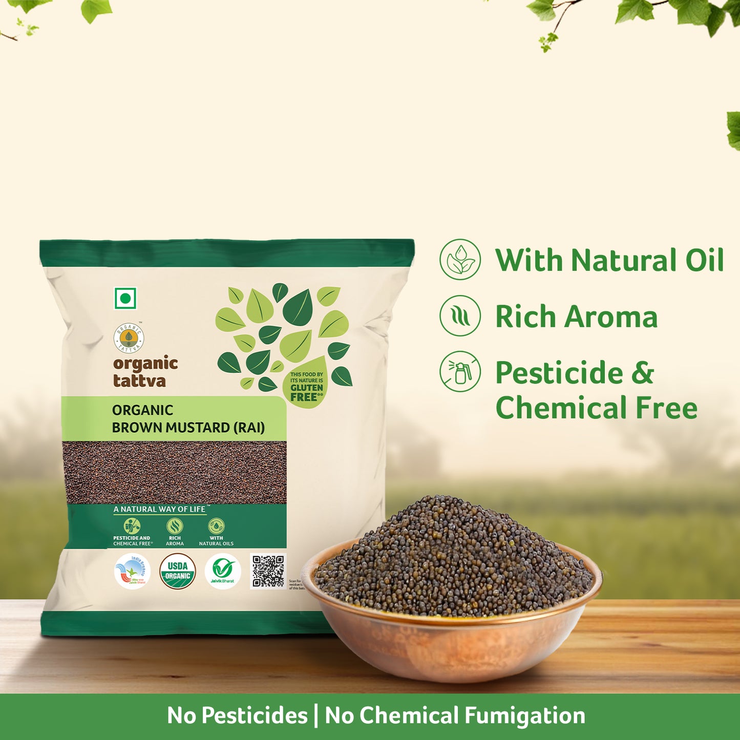 Organic Tattva Organic Brown Mustard (Rai)