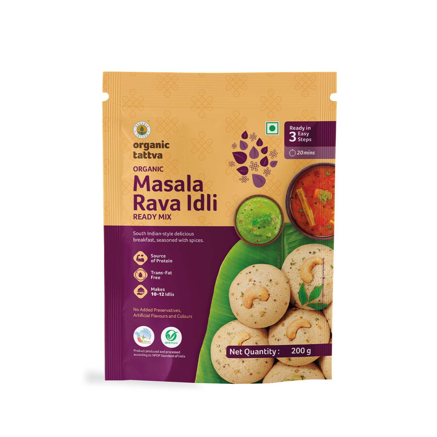Organic Tattva Organic Masala Rava Idli Ready Mix