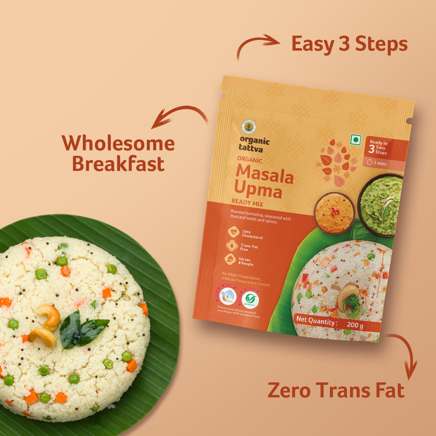 Organic Tattva Organic Masala Upma Ready Mix