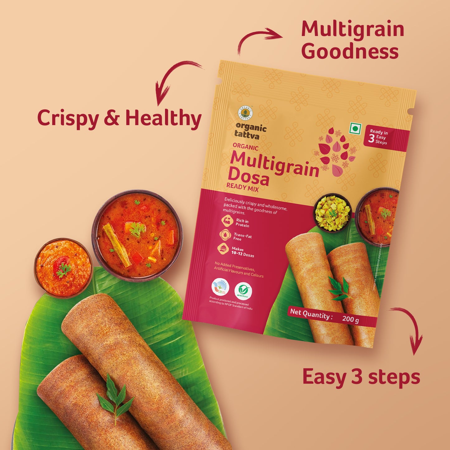 Organic Tattva Organic Multigrain Dosa Ready Mix