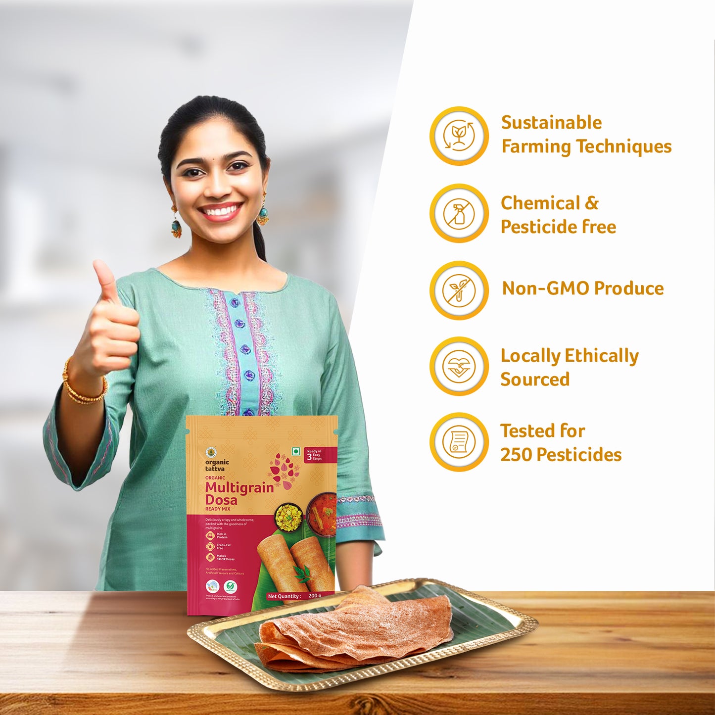 Organic Tattva Organic Multigrain Dosa Ready Mix