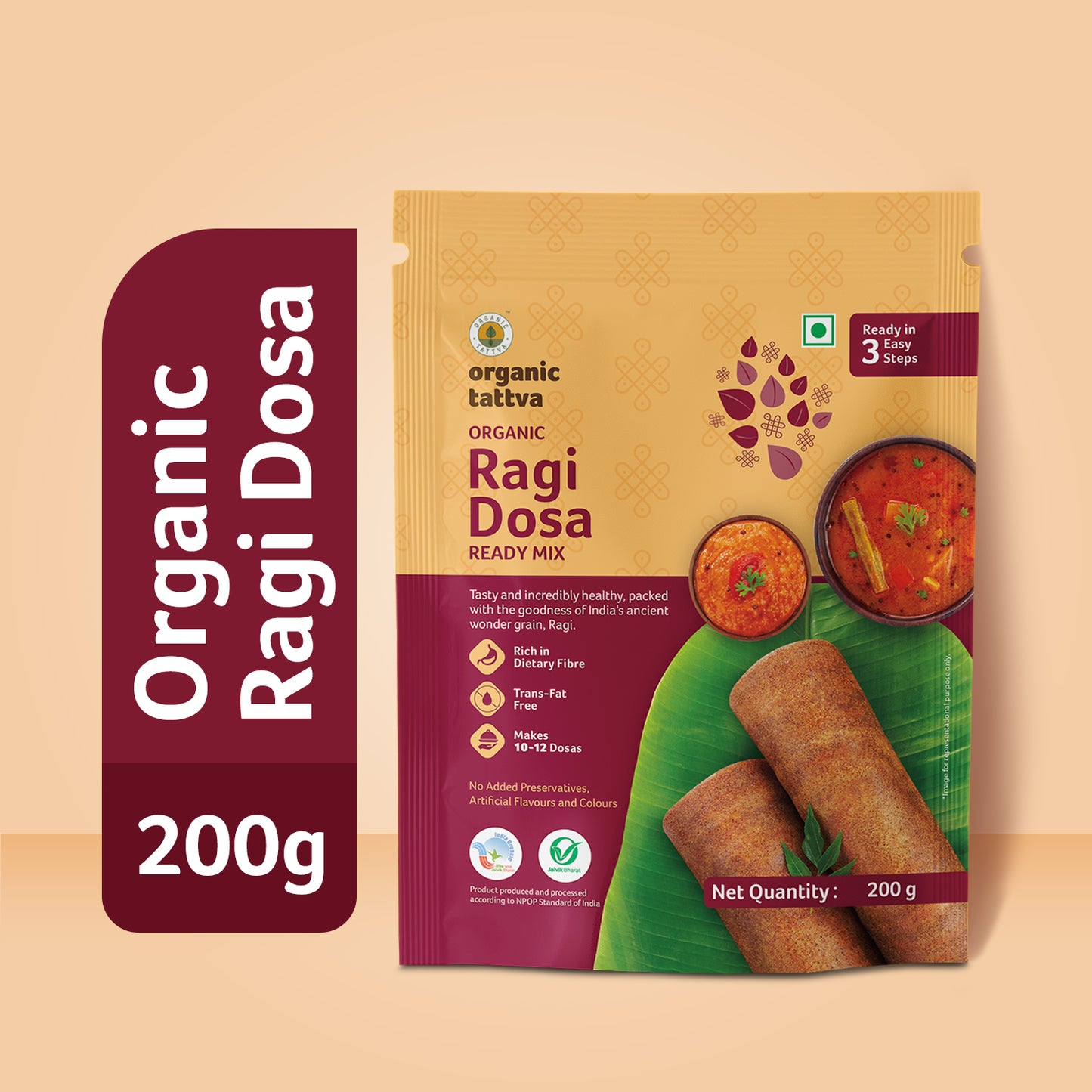 Organic Tattva Organic Ragi Dosa Ready Mix