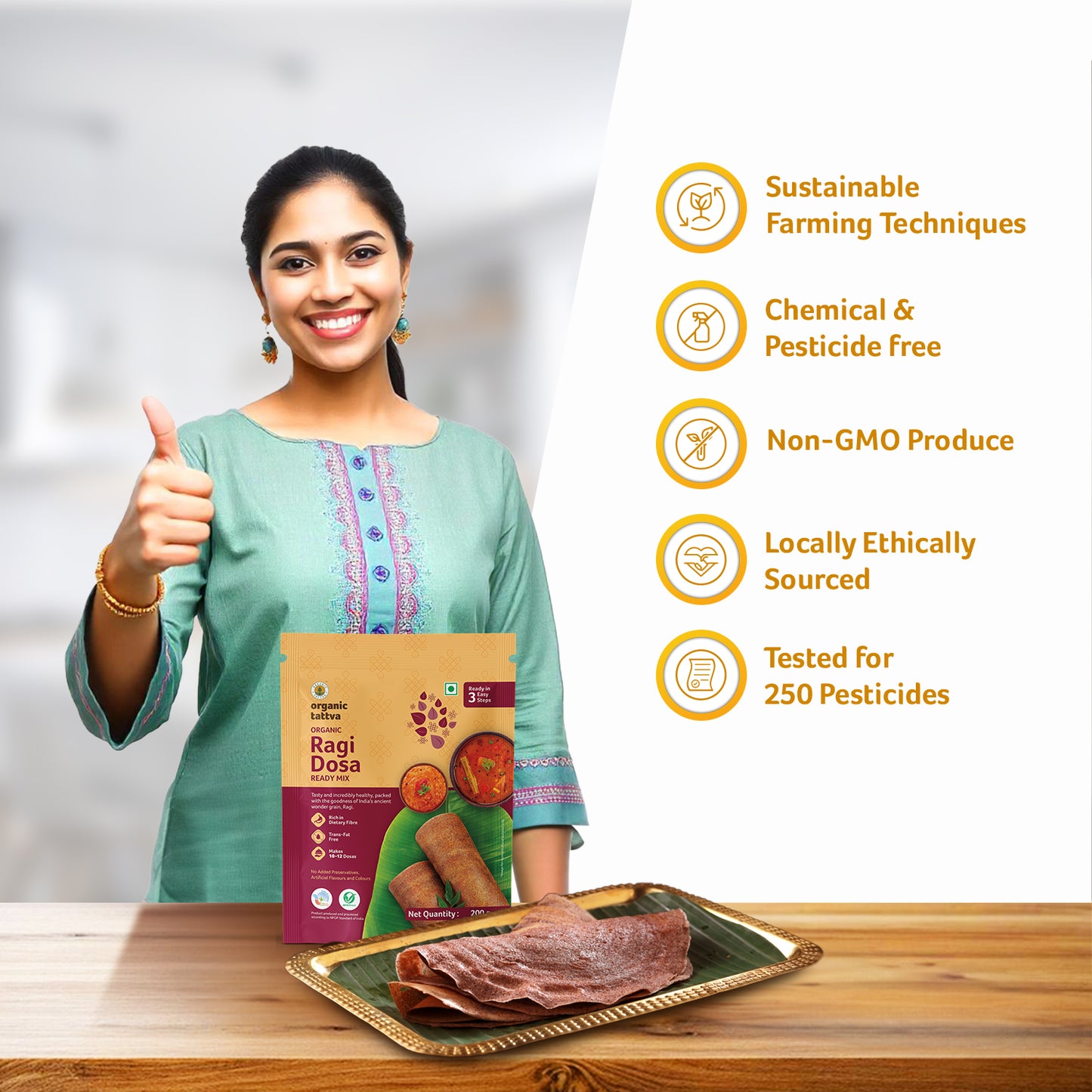 Organic Tattva Organic Ragi Dosa Ready Mix