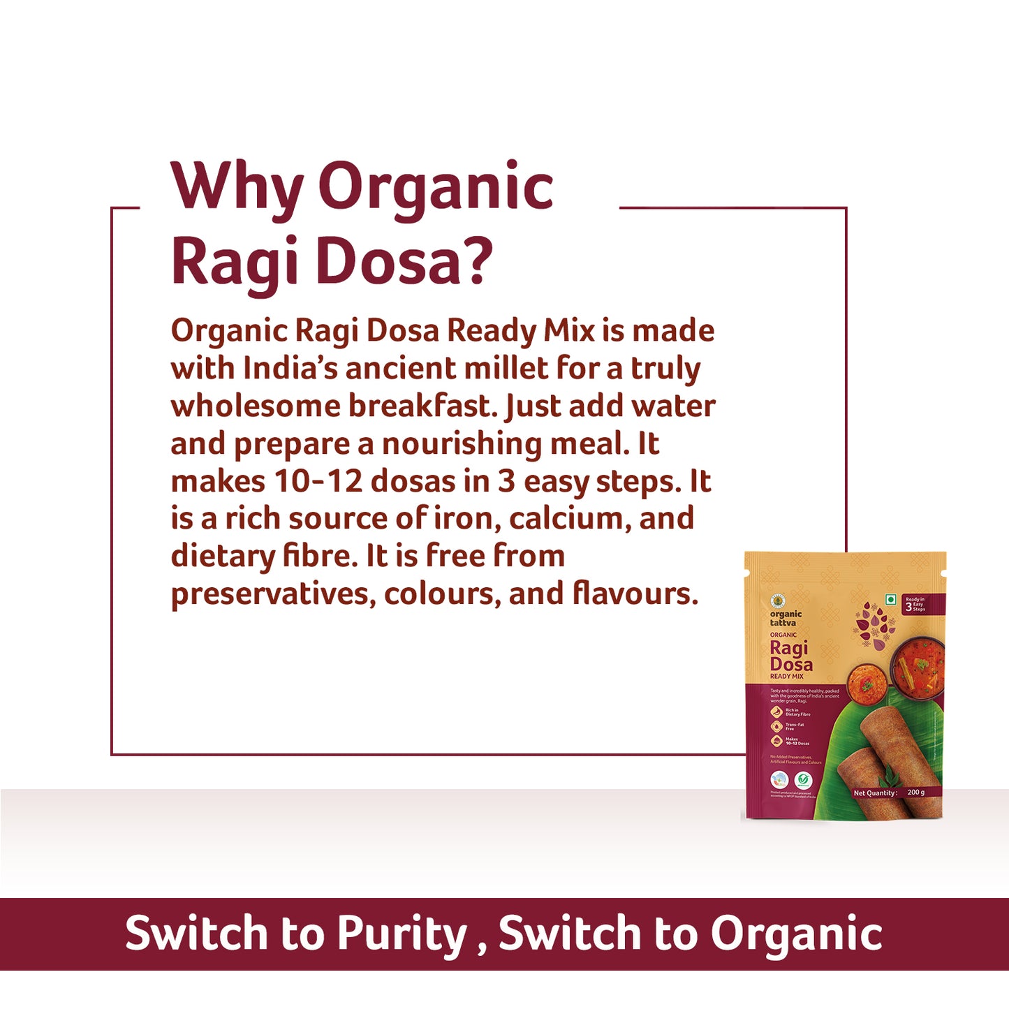Organic Tattva Organic Ragi Dosa Ready Mix