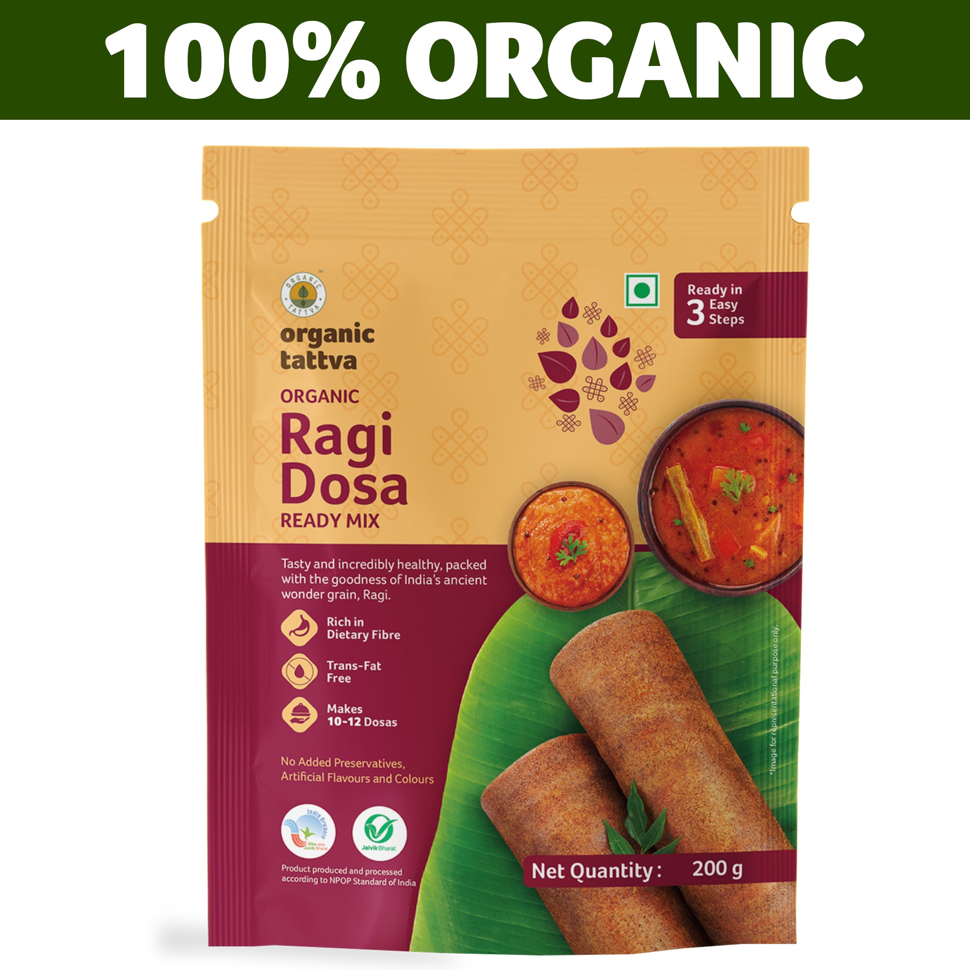 Organic Tattva Organic Ragi Dosa Ready Mix