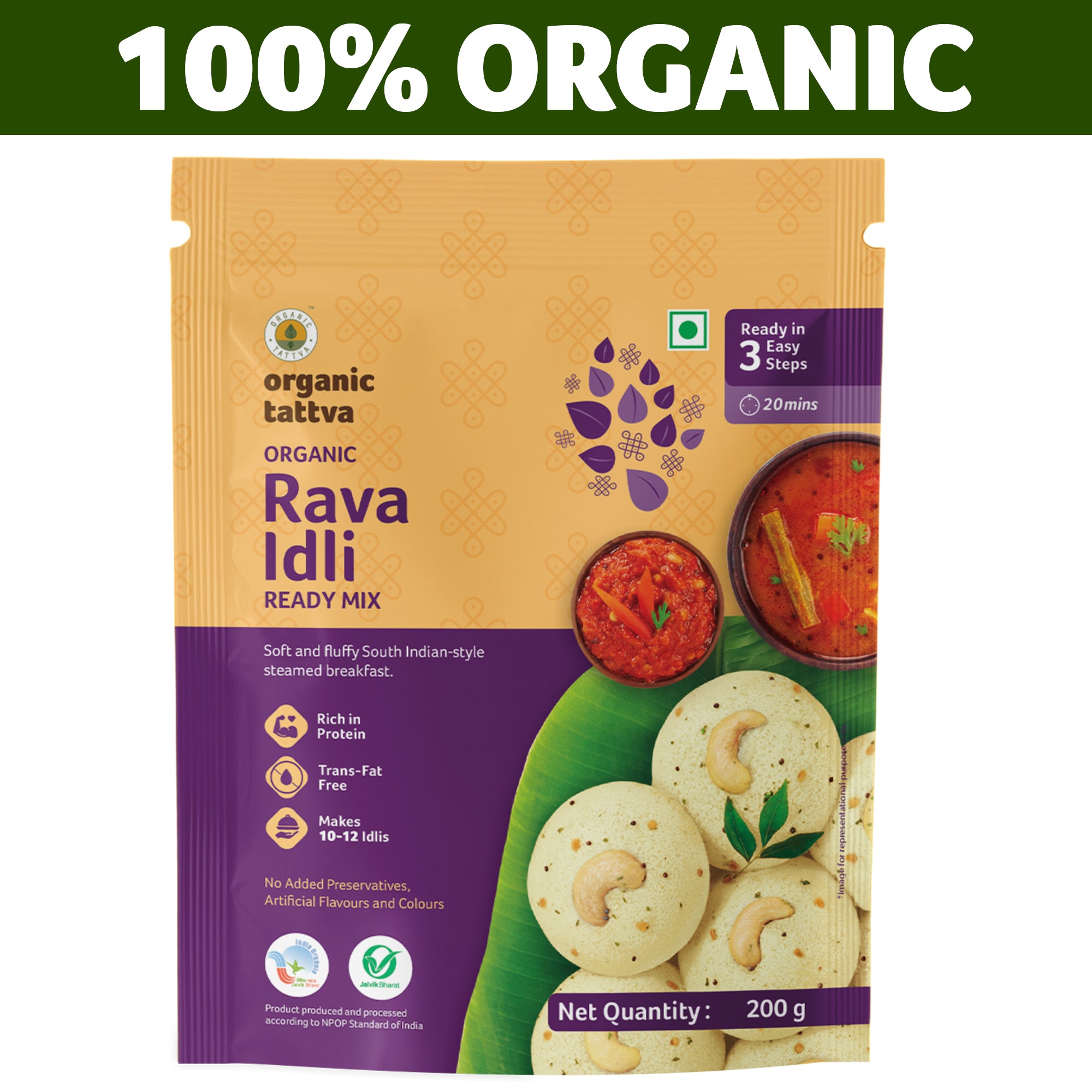 Organic Tattva Organic Rava Idli Ready Mix