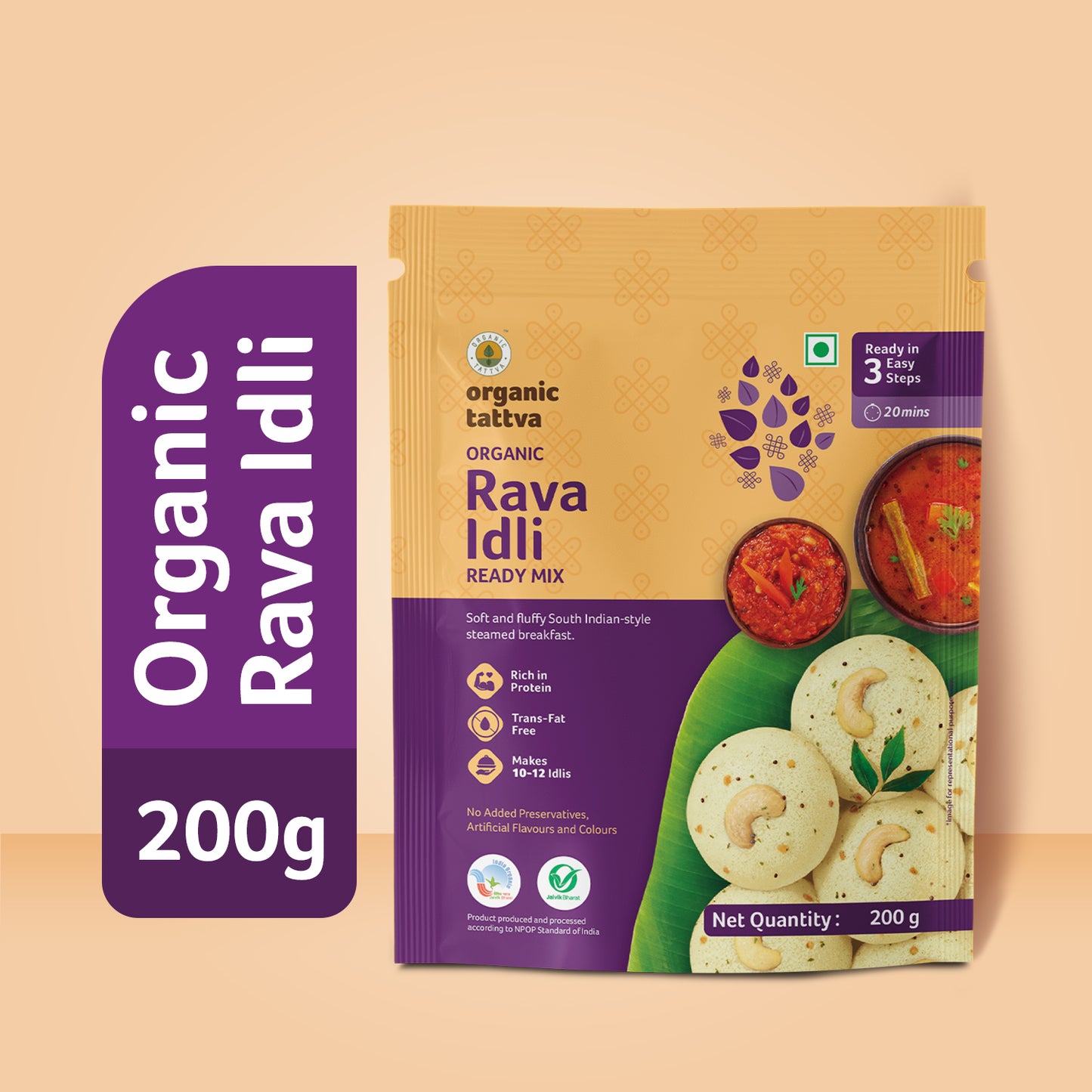 Organic Tattva Organic Rava Idli Ready Mix