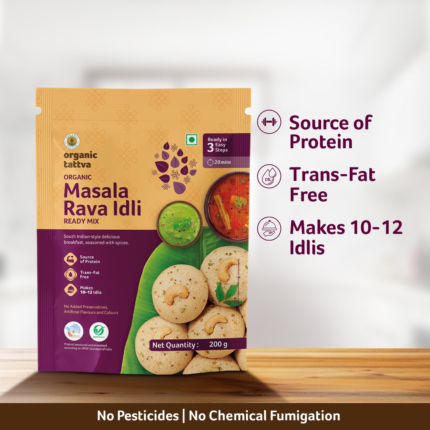 Organic Tattva Organic Masala Rava Idli Ready Mix