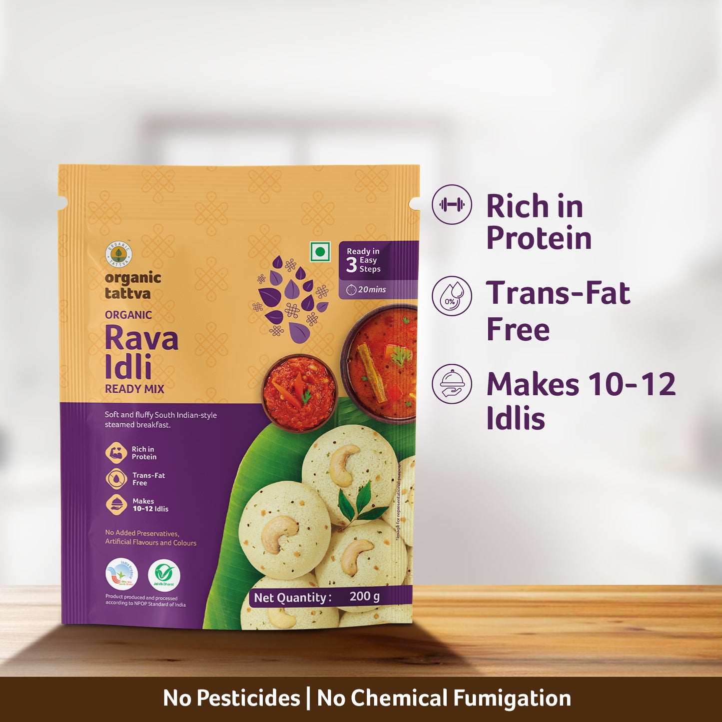 Organic Tattva Organic Rava Idli Ready Mix