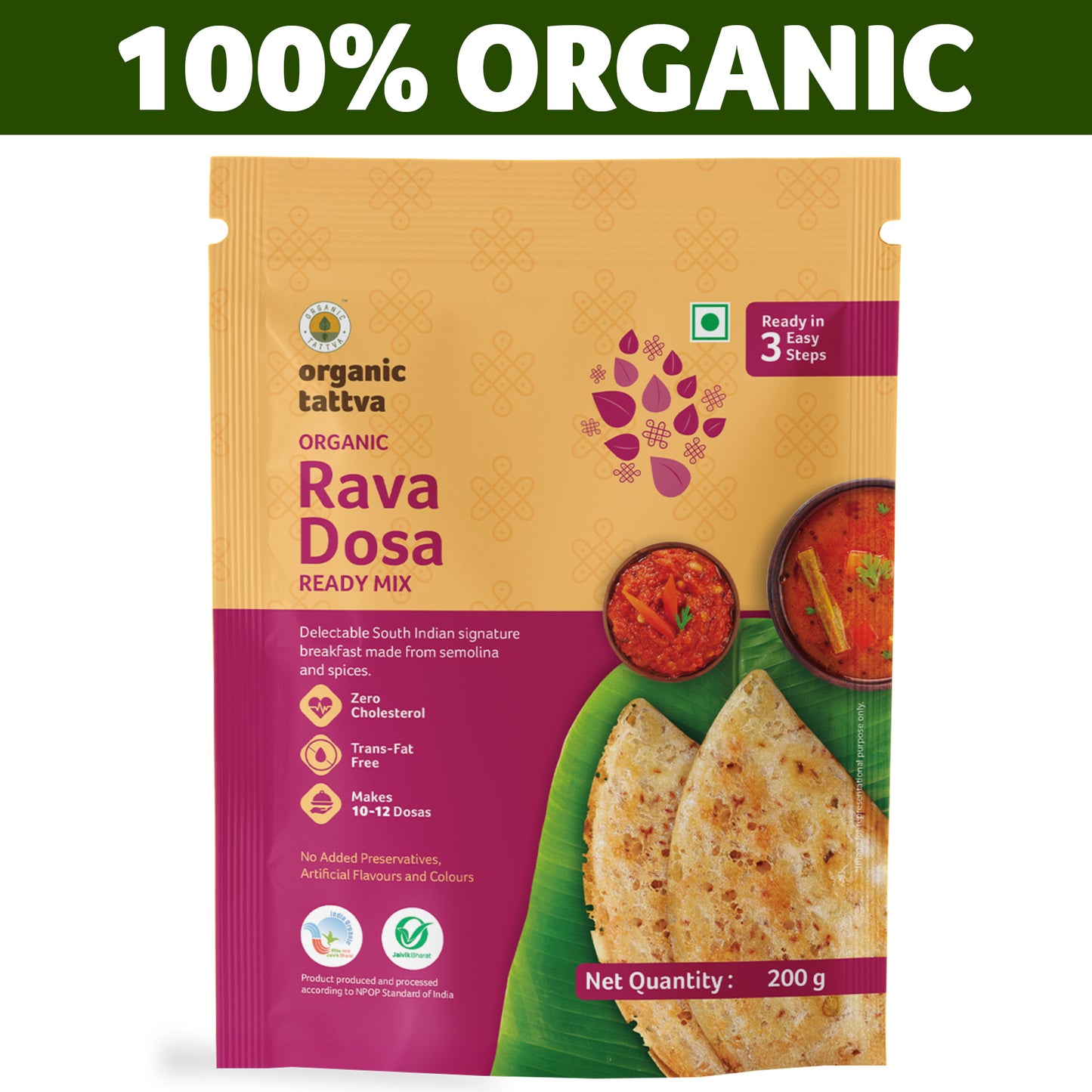 Organic Tattva Organic Rava Dosa Ready Mix